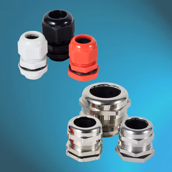IP68 メトリック Pg 防水プラスチック ナイロン ケーブル グランド (ロックナット付き)